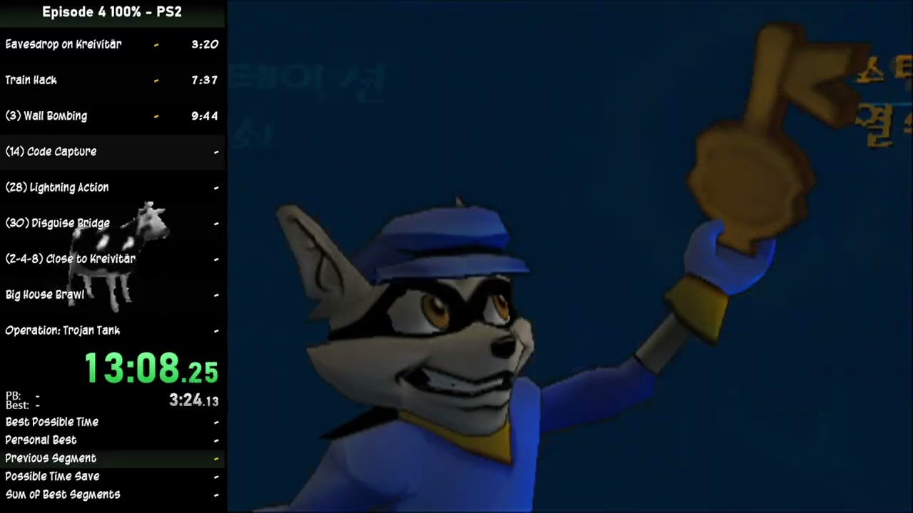 Sly 2 episode 4 100% ps2 speedrun in 48:58
