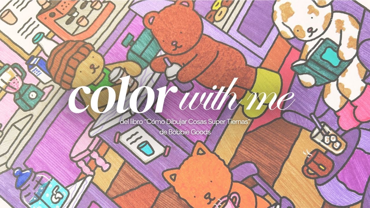 Color with me... 🌈🖍️ Pasamos la tarde en un café 😌☕ (by Bobbie Goods) ⋆·˚ ༘ * #colorwithme