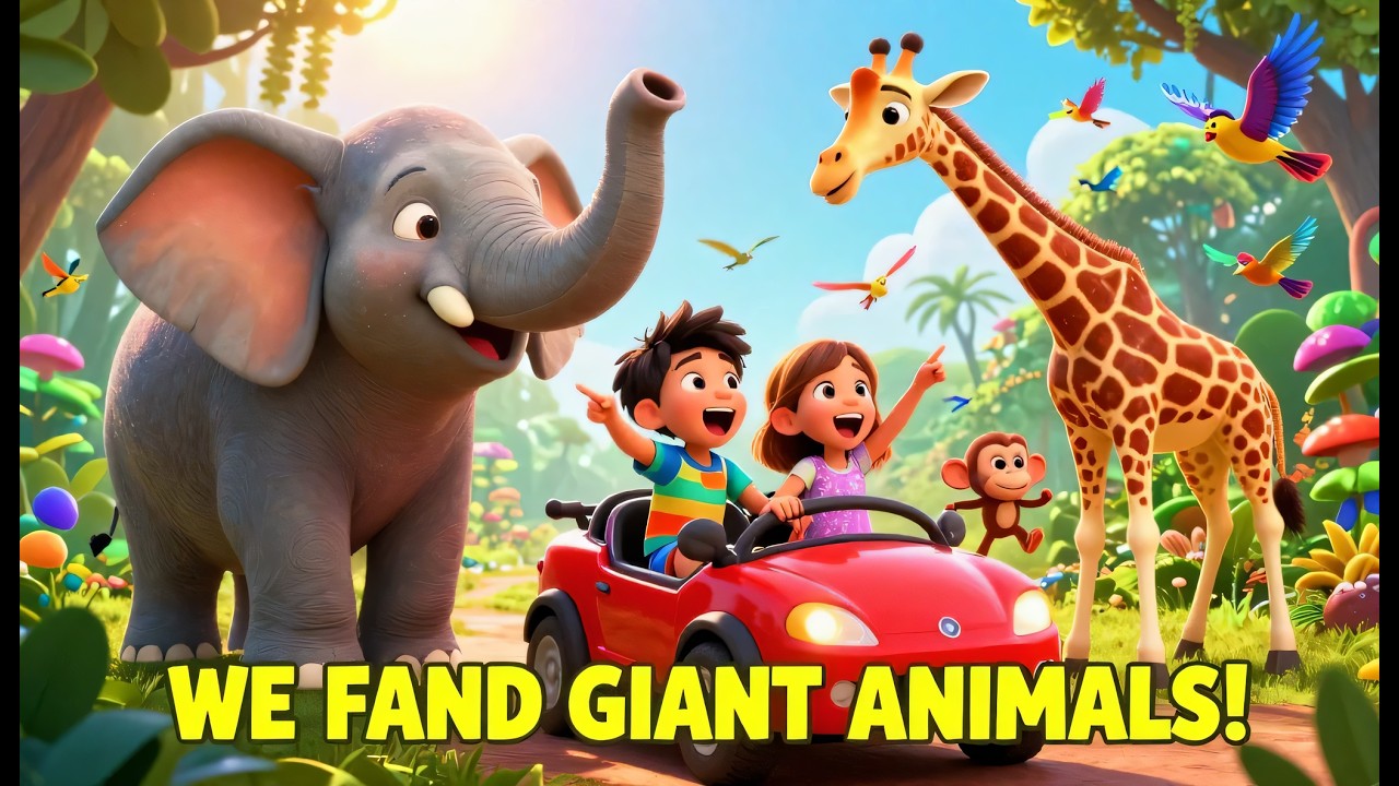 We Found Giant Animals! 😲 Kids Zoo Adventure with Car | Fun Animal Video for Kids | ColorFun Toon TV