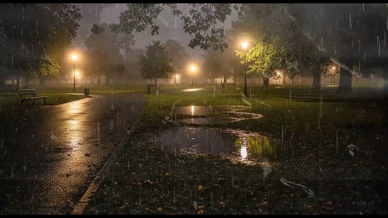 Pure White Noise ⚡ Torrential Rain & Thunder All Night