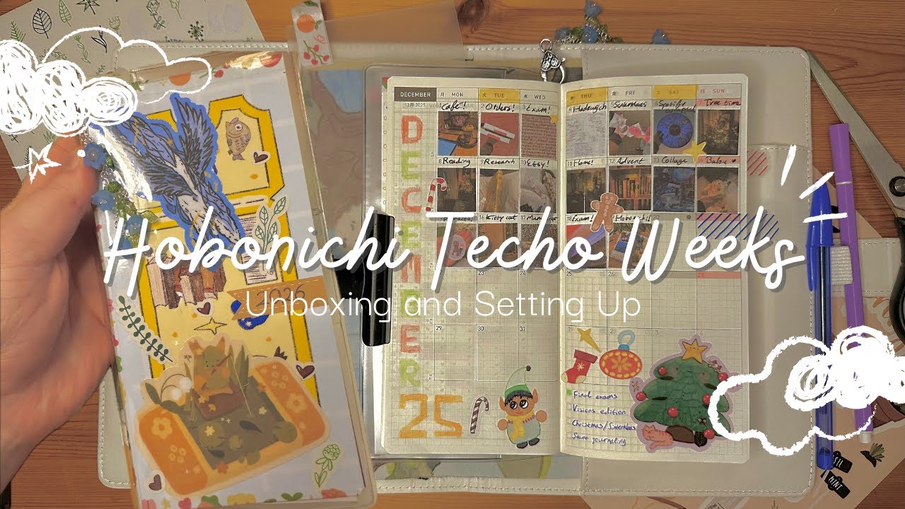 🪻Hobonichi weeks 2026 * Unboxing Sneaker Mega, decorating and journaling