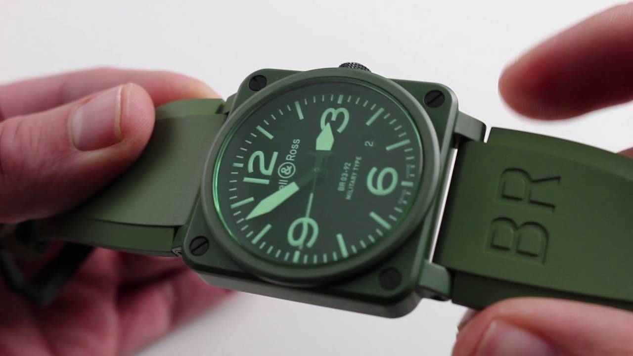 Pre-Owned Bell & Ross Instrument Green Ceramic BR03-92-CK Luxury Watch Review