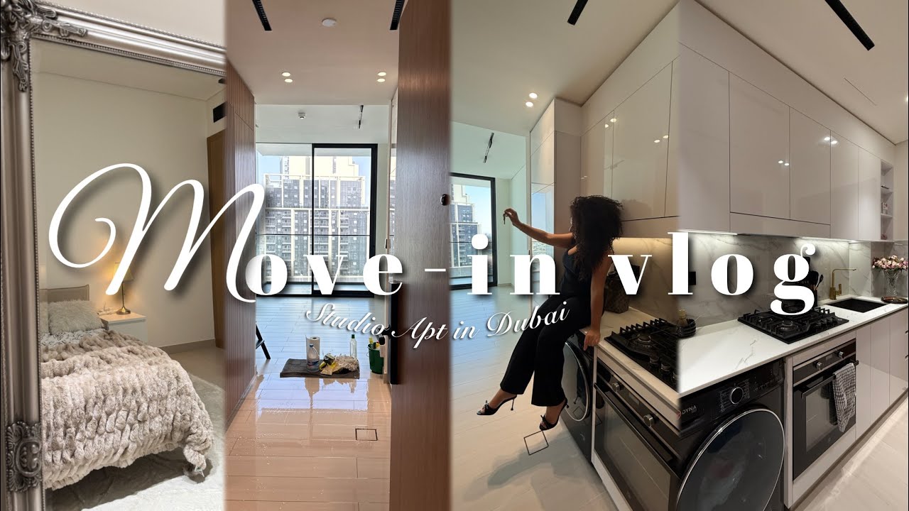 MOVE - IN VLOG into a studio apt in dubai
