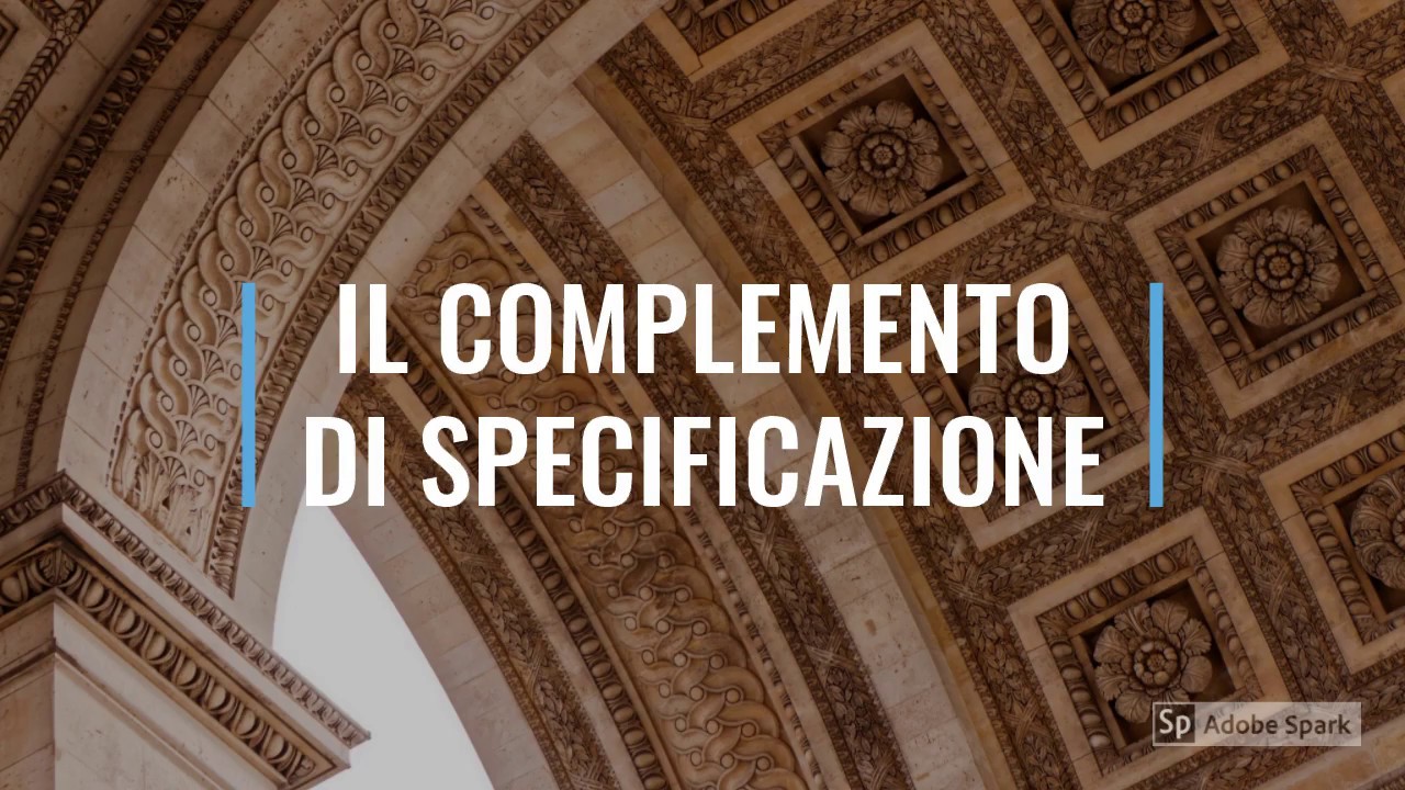 Il complemento di specificazione