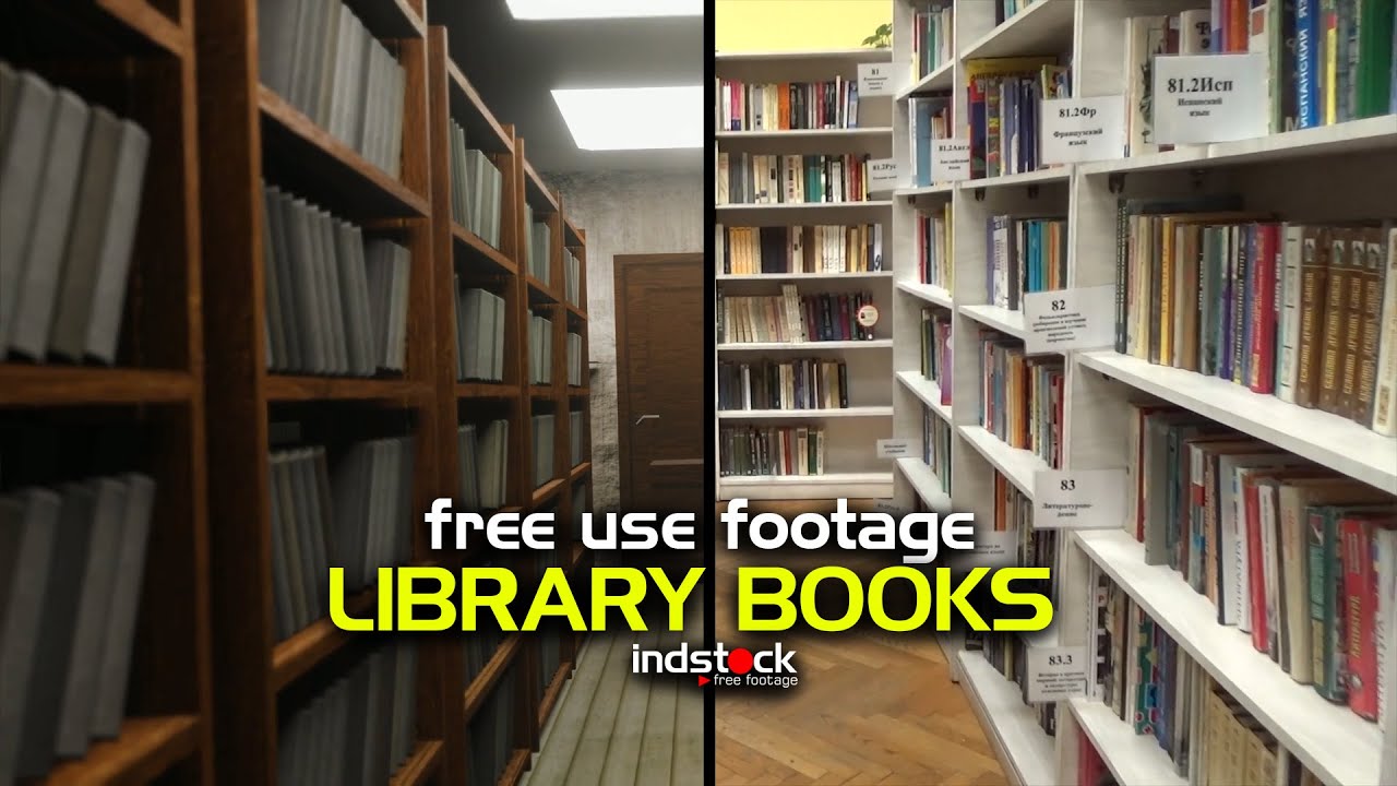 indstock free footage nocopyright-Library Books-Perpustakaan Buku-Rak Buku-FullHD Video