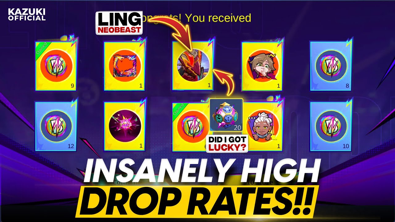 INSANELY HIGH DROP RATES IN THE NEOBEAST EVENT | FINALLY GOT LING&nbsp;NEOBEAST!!!