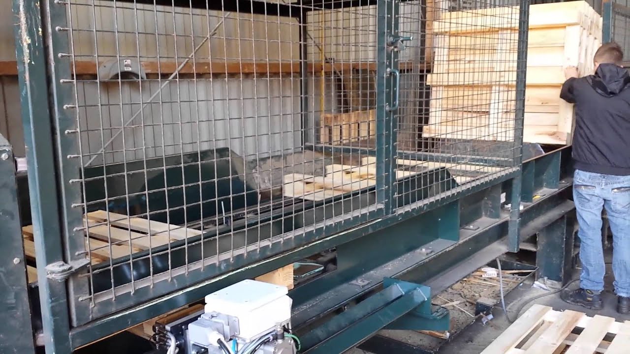 Pallet Sorteerlijn Houtsma Pallets met brandmerk instalatie
