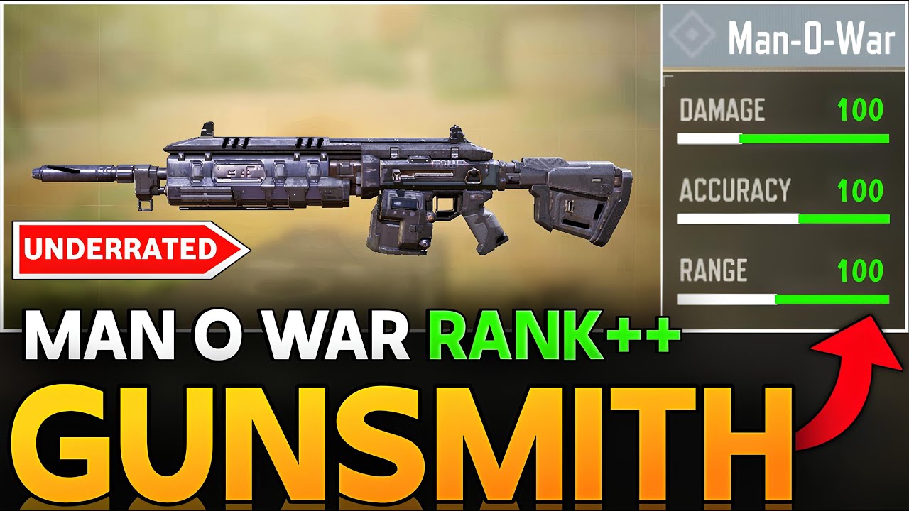 MAN O WAR BEST RANK GUNSMITH CALL OF DUTY MOBILE|  MAN O WAR RANK BUILD COD MOBILE |