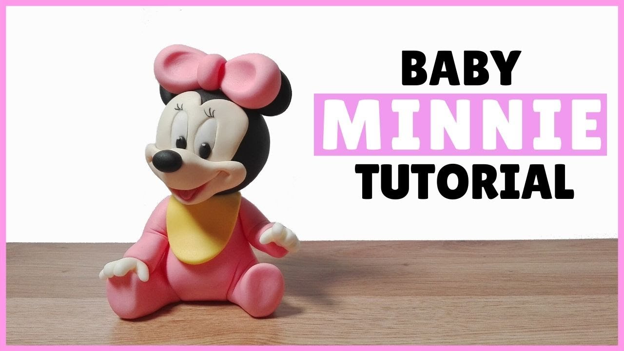 Come fare TOPOLINA BABY in PASTA DI ZUCCHERO | Baby MINNIE MOUSE FONDANT TUTORIAL cake topper 🎀