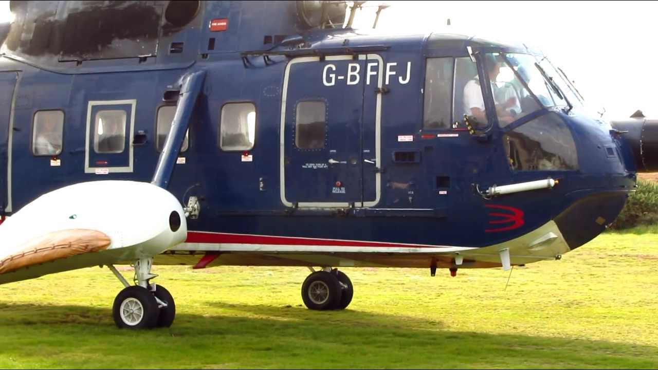 British Int'l Helicopters S-61N - Flight from Penzance Land's End (PZE) to Tresco (TSO) Scilly Isles