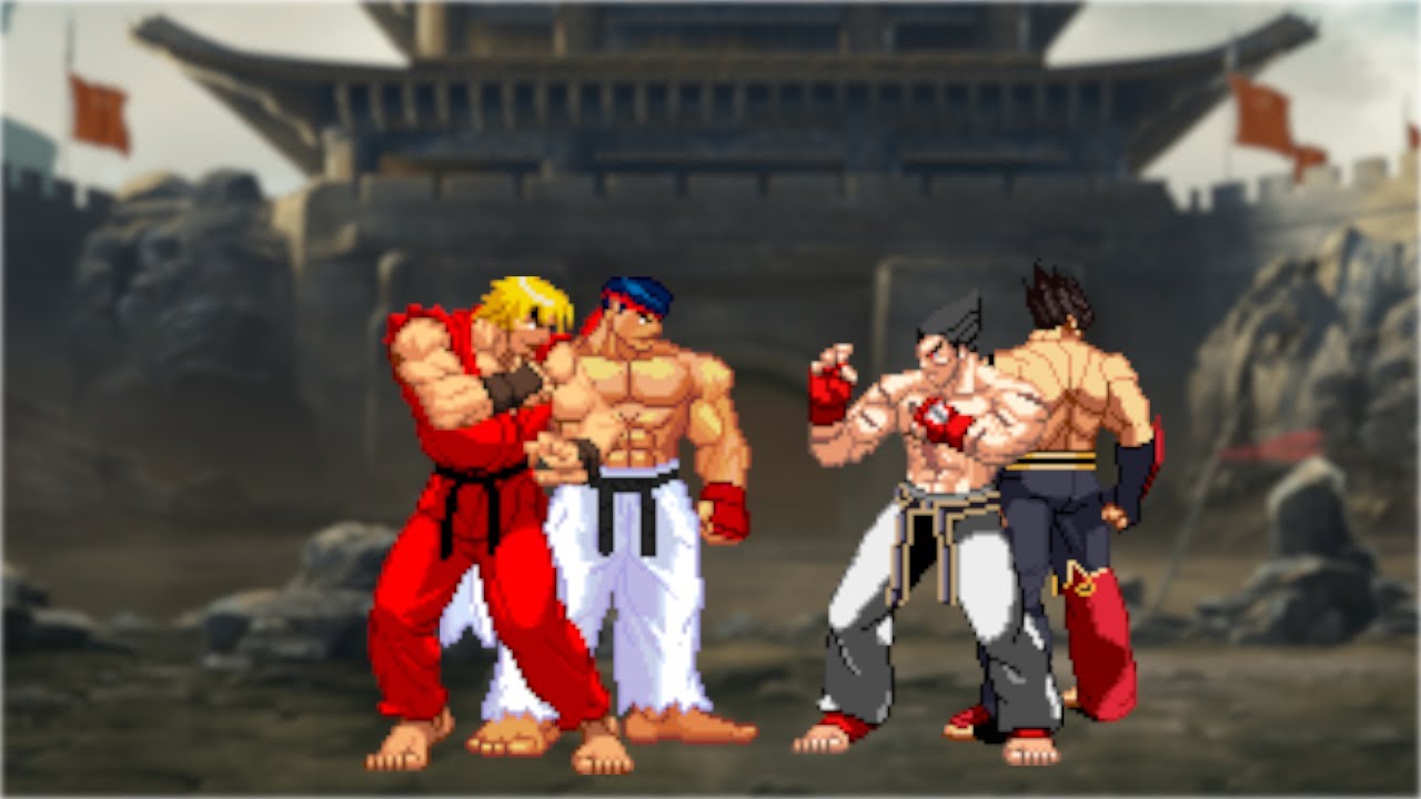 RYU & KEN VS JIN KAZAMA & KAZUYA MISHIMA | STREET FIGHTER X TEKKEN