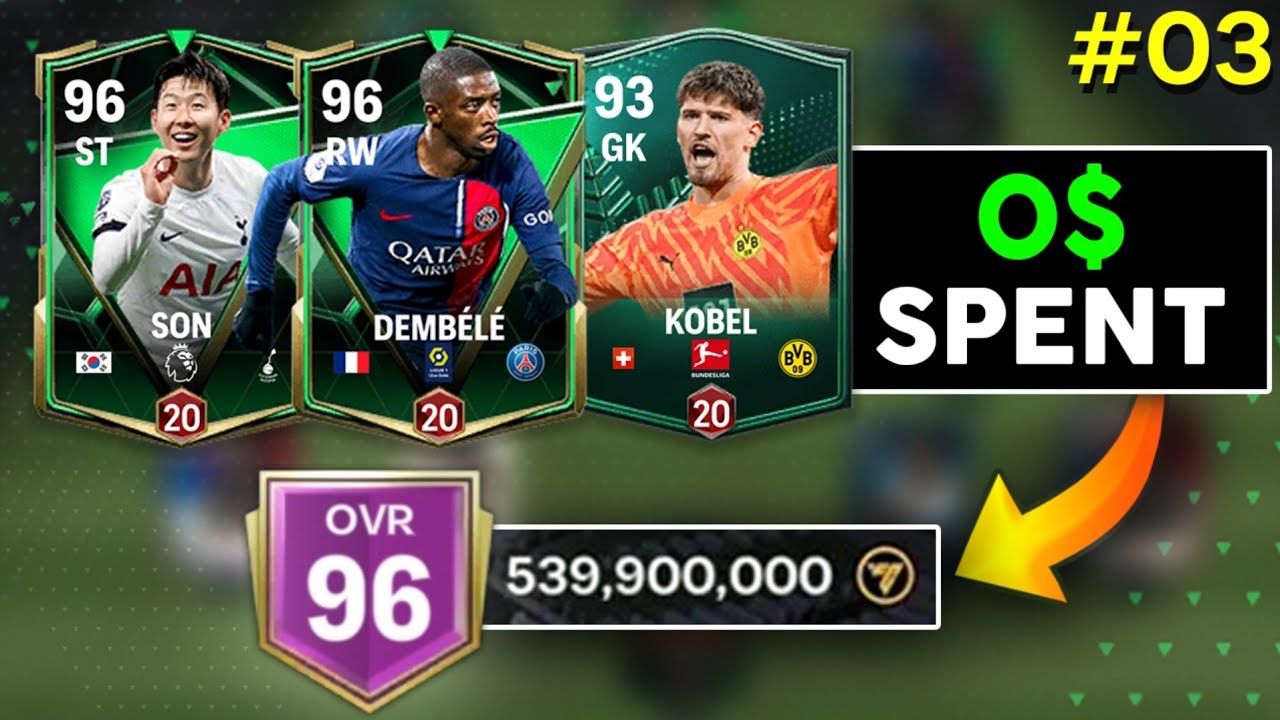 Upgrading My Team to 96 OVR (0$ Spent) in FC Mobile!!
