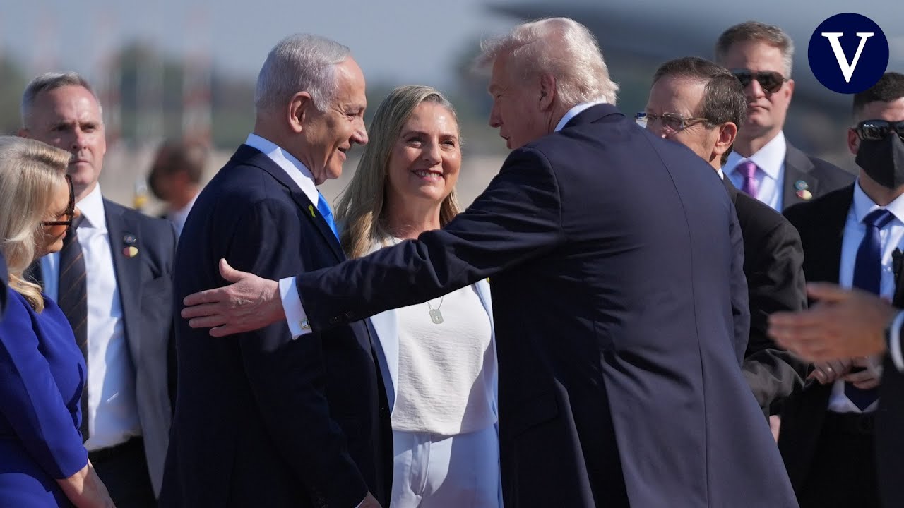 Netanyahu recibe a Trump a su llegada a Israel