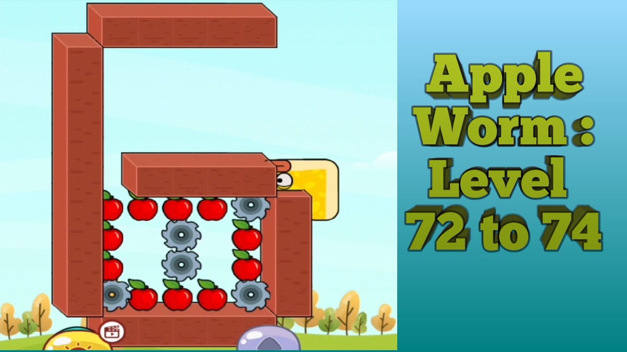 Apple Worm Game | Apple Worm Logic Game | Worm Apple | Logic and Puzzle Moves | Game Level 72 to 74