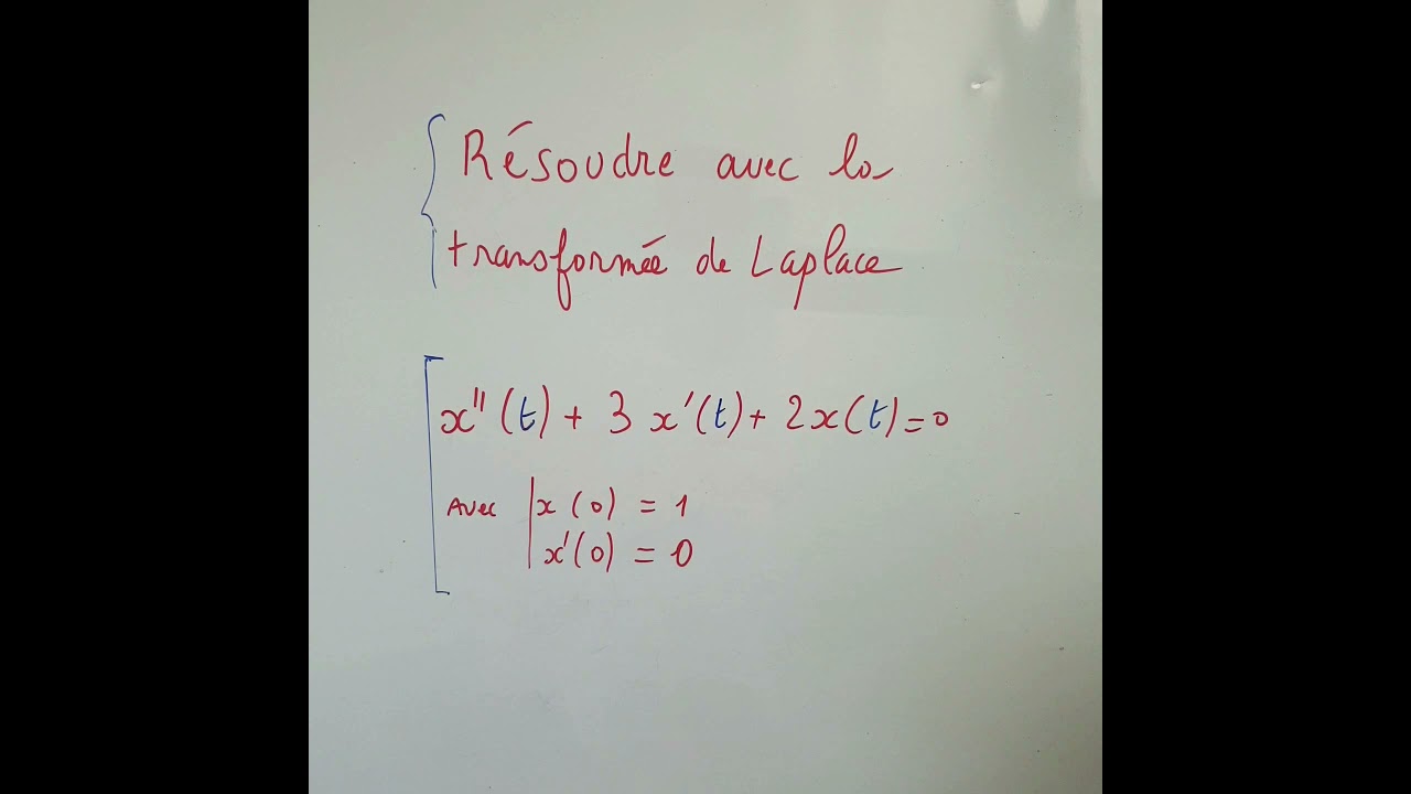 Résoudre une équation différentielle avec la transformée de LAPLACE.