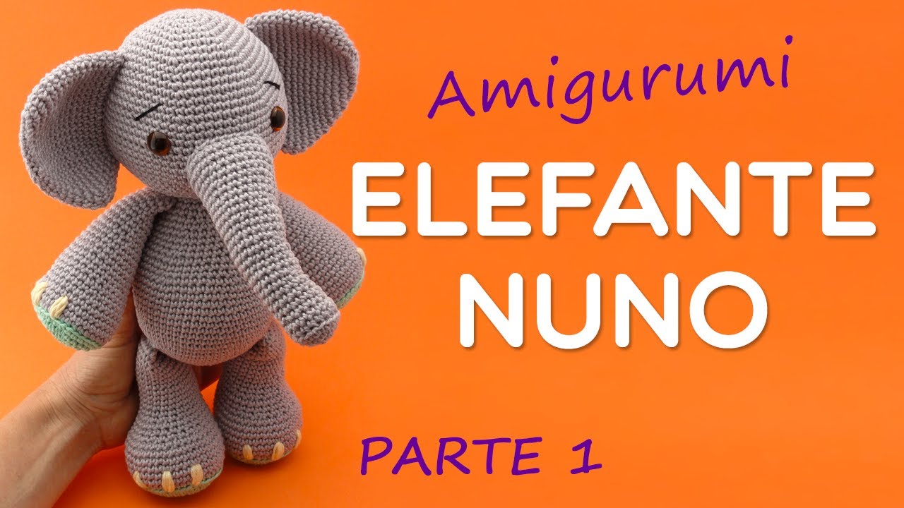 Elefante Nuno Parte 1 - Amigurumi Passo a Passo por Glê Negri