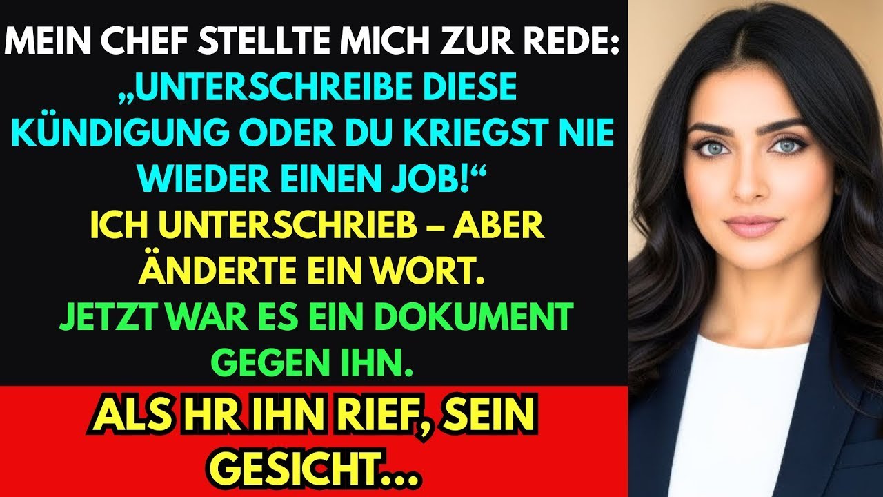 Ich wurde gezwungen, das Kündigungsschreiben zu unterschreiben – doch es war etwas ganz anderes…