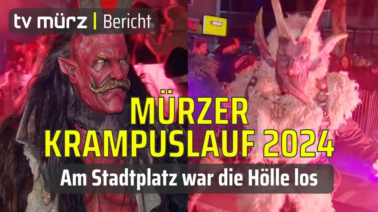 tv mürz | Mürzer Krampuslauf 2024: Am Stadtplatz war die Hölle los
