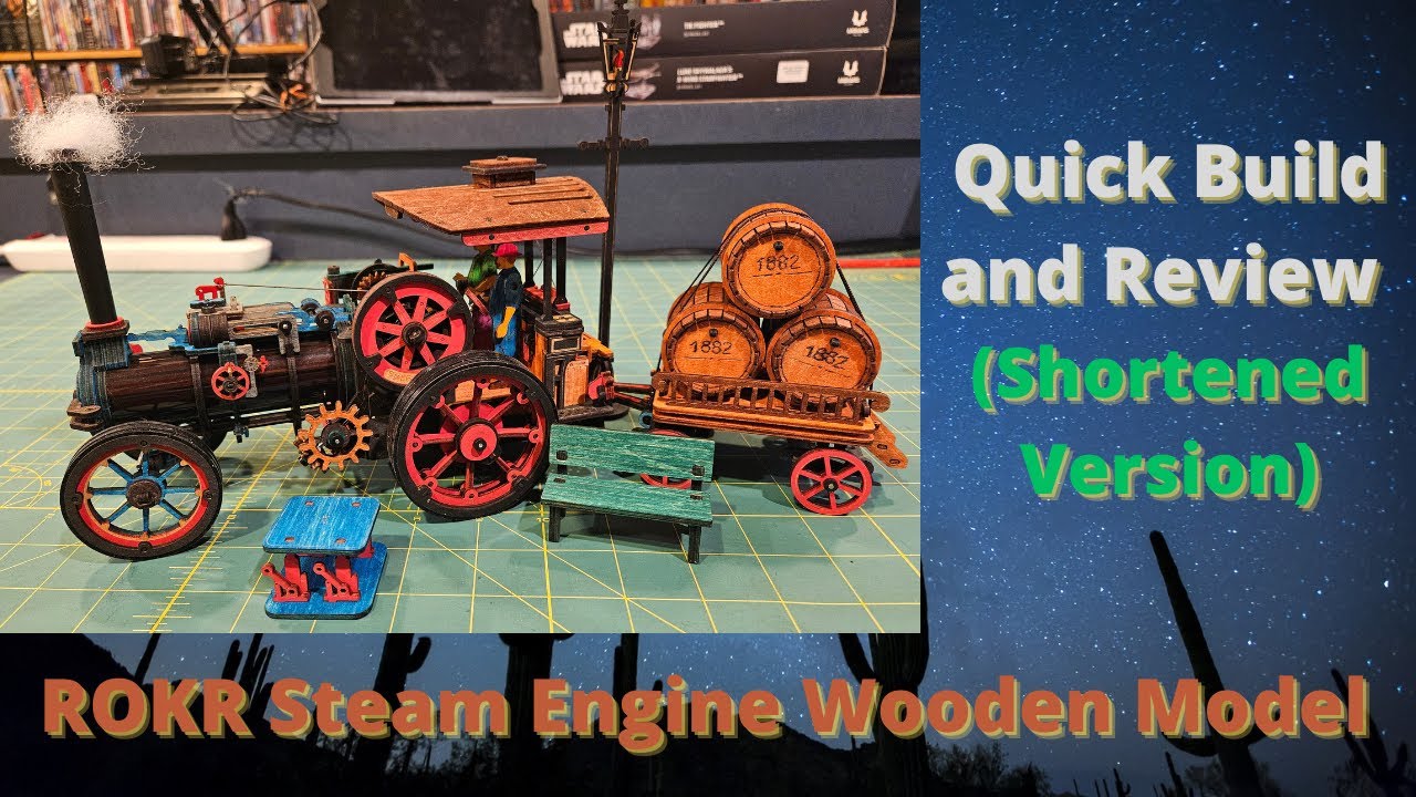 ROKR Steam Engine Wooden Model Complete Build & Review (Shortened Version)