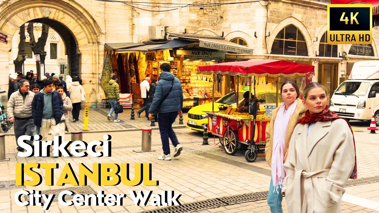 Istanbul, Sirkeci 4K Walking Tour | Exploring Sultanahmet, Ayasofya, Bazaar in December 2024