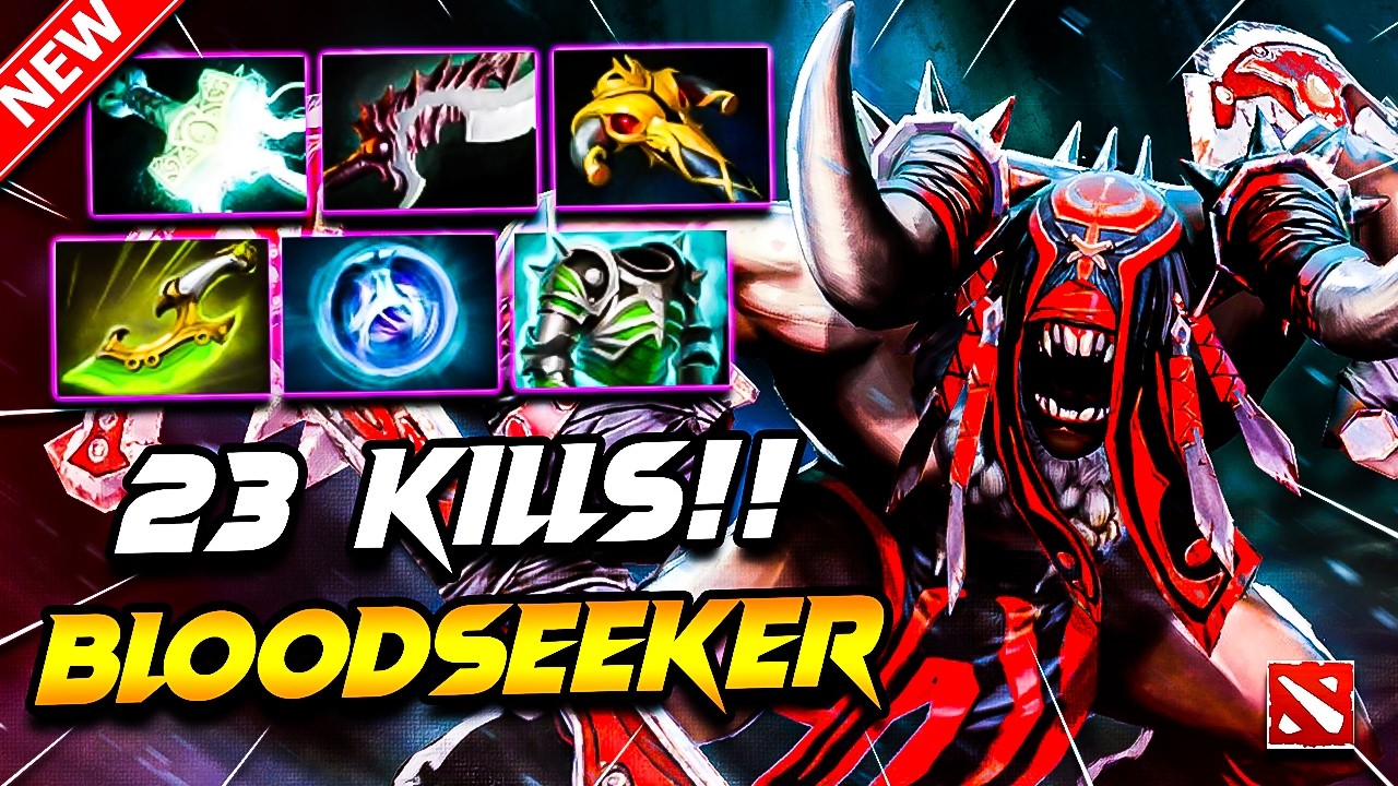 Dota 2 BLOODSEEKER Gameplay | ( x23 Kills!! ) Bloodseeker DOTA 2 Carry Build Pro Gameplay Guide 7.40
