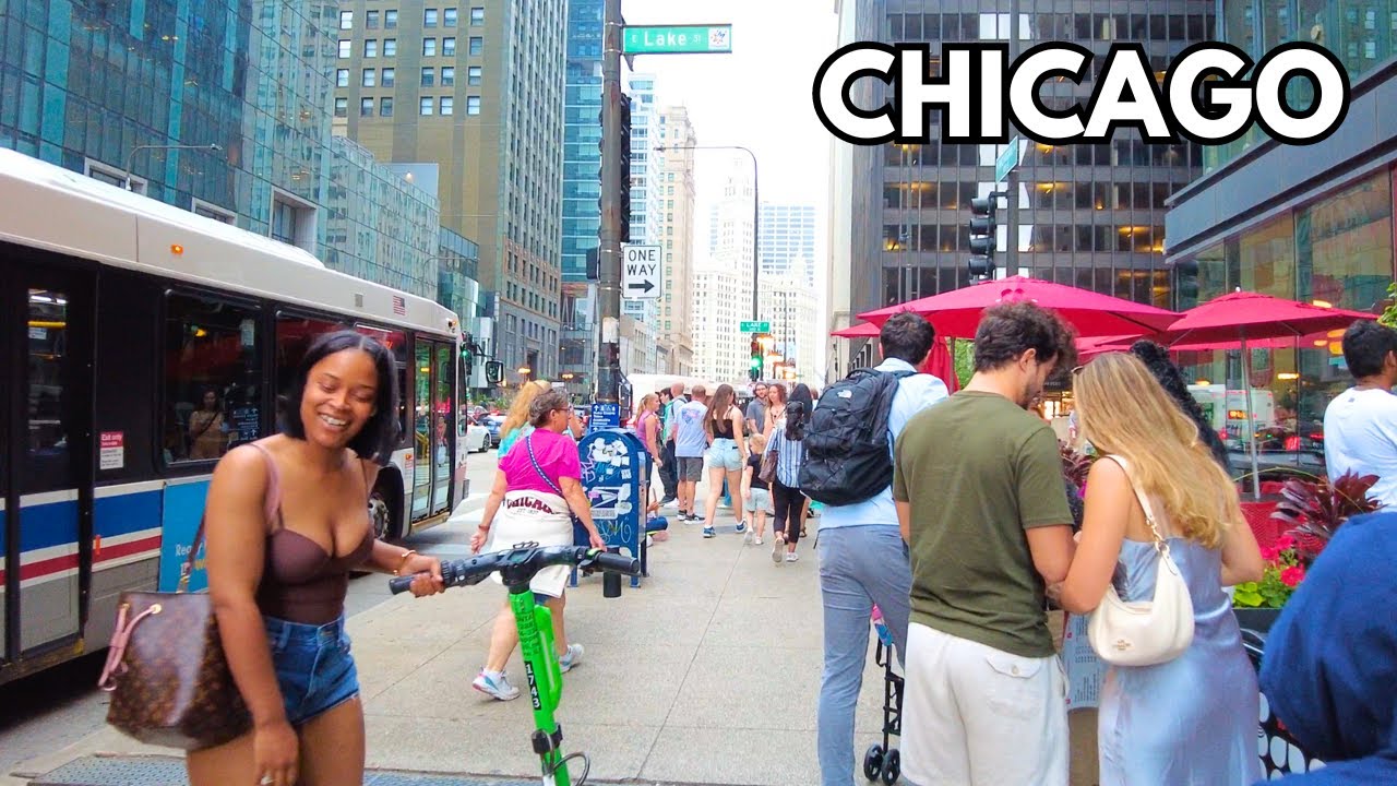 First Day of Summer 2024 in Chicago Walking Tour on Thursday | June 20, 2024 | 4K Video City Sounds