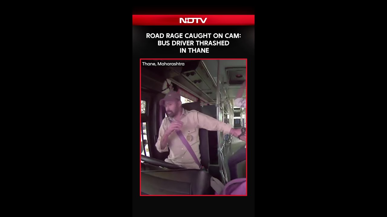 On Cam: Road Rage Caught On Cam: Bus Driver Thrashed In Thane | Mumbai News