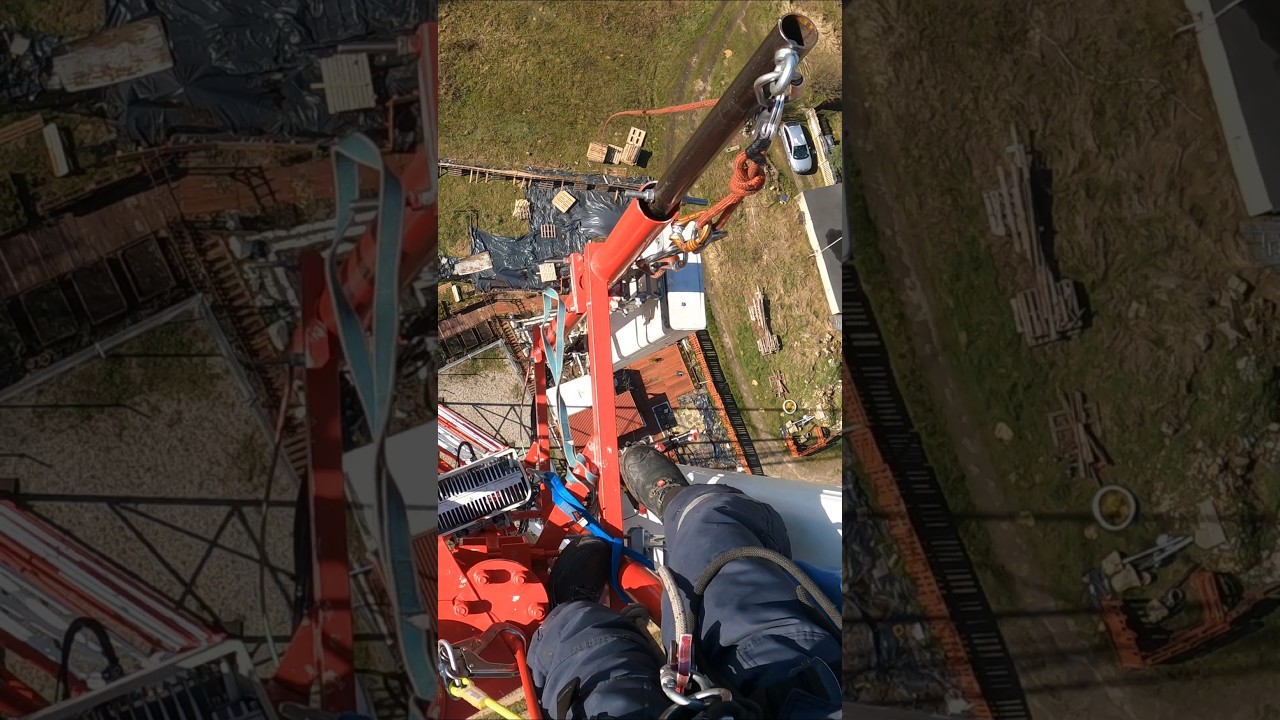 demontaż anteny i rru#celltower#rru #towerclimb #tower #pracanawysokości