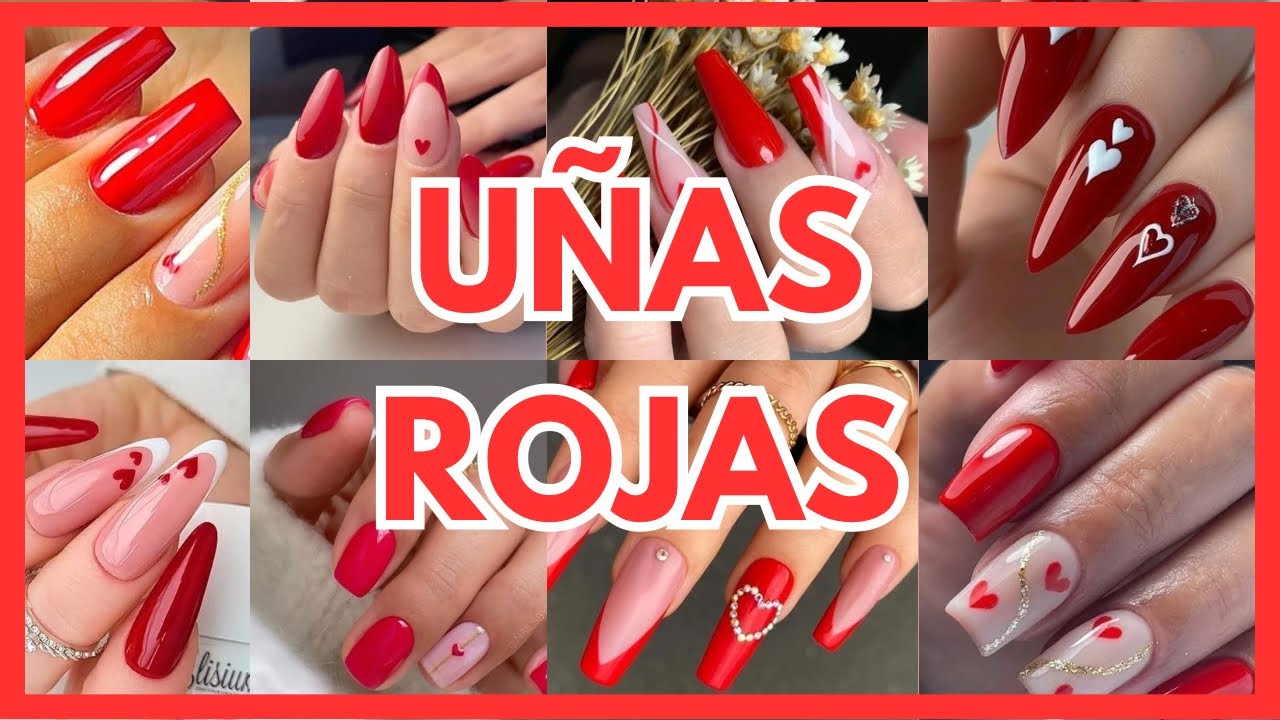 50 Ideas UÑAS ROJAS ❤️😍 Tendencia en Uñas 2025