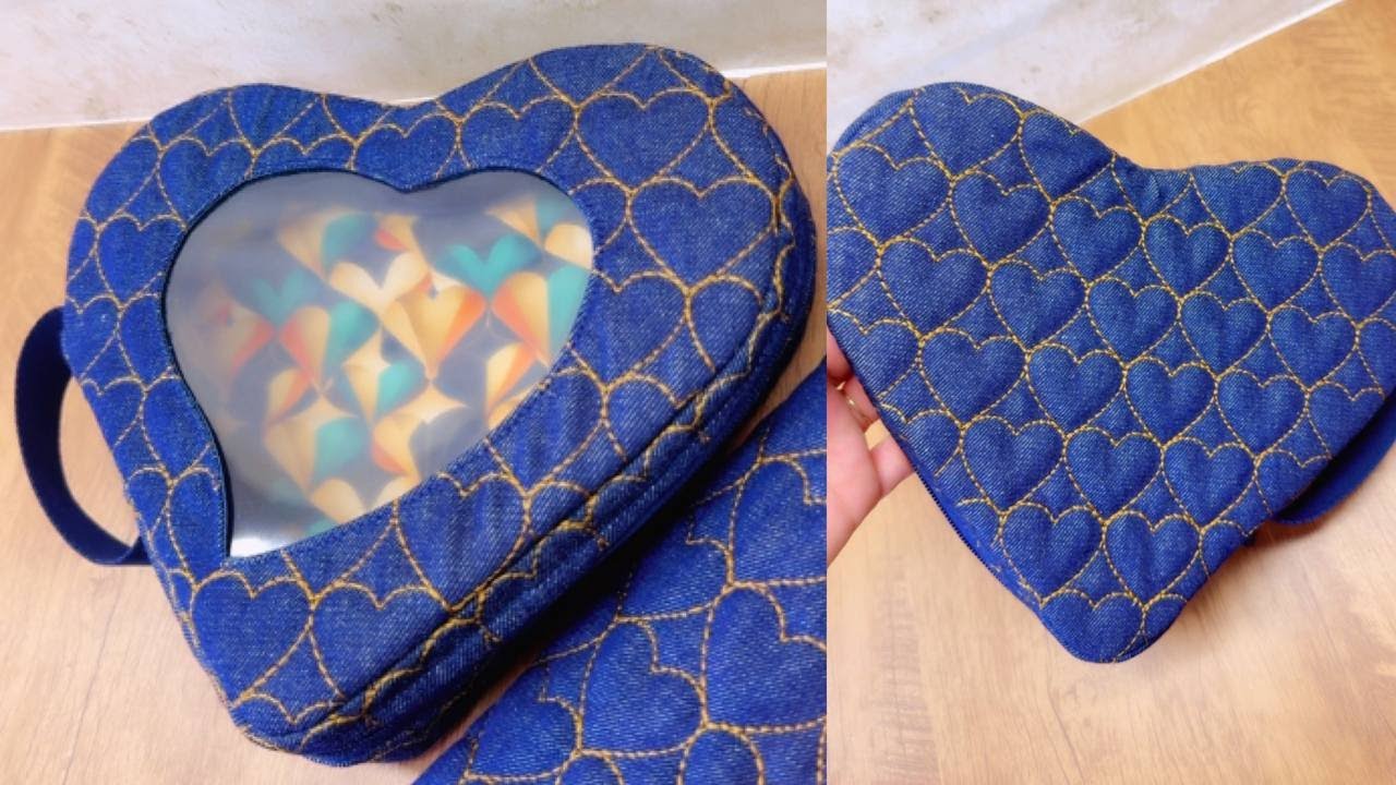 Como fazer NECESSAIRE LOVE muito Linda e Fácil com Molde Grátis - Costura Criativa - Passo a passo