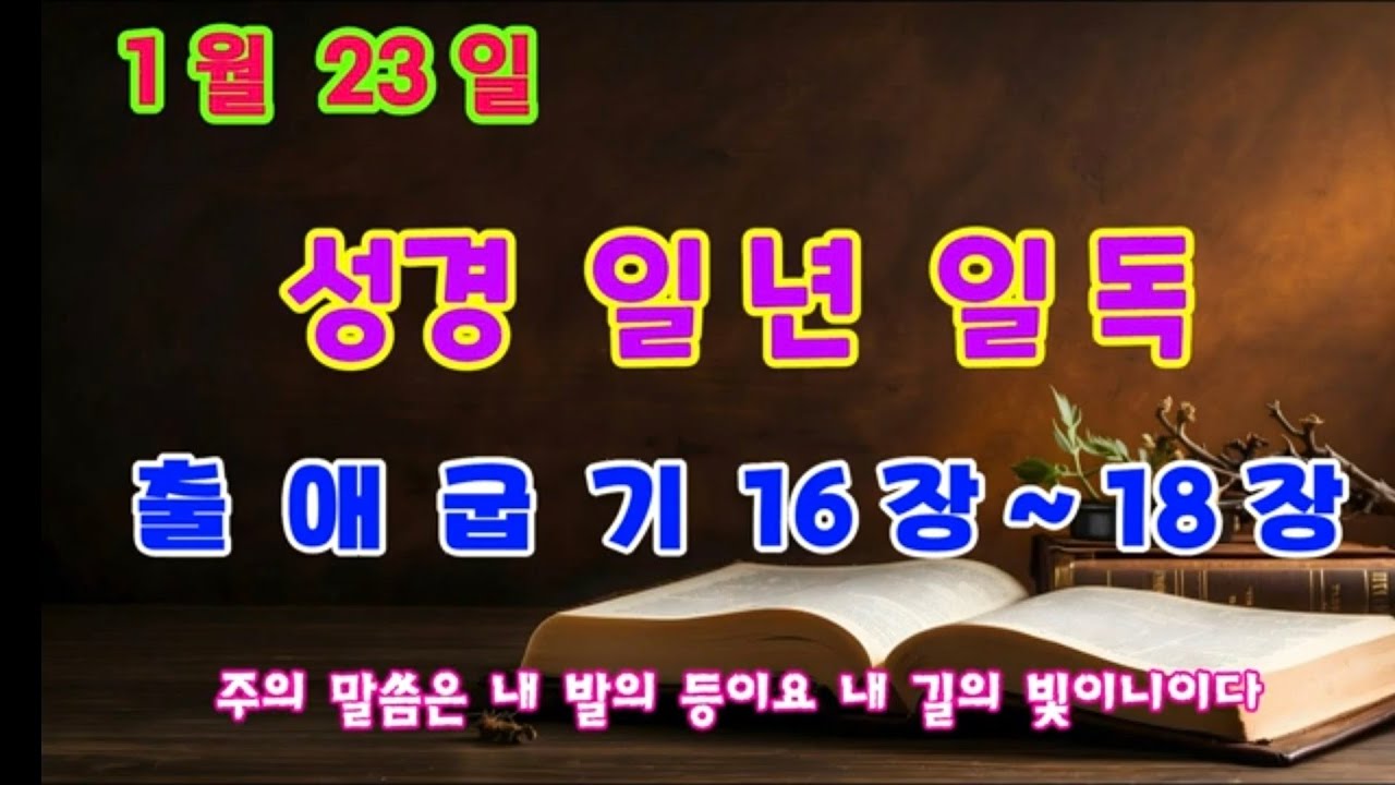 매일성경읽기 일년에 성경일독하기 1월 23일 출애굽기 16장~18장