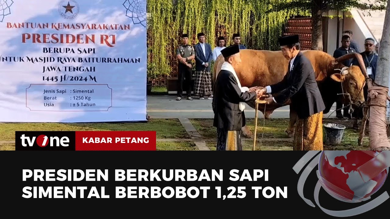 Shalat Idul Adha di Simpang Lima Kota Semarang, Presiden Jokowi Kurban Sapi 1,25 ton | Kabar Petang