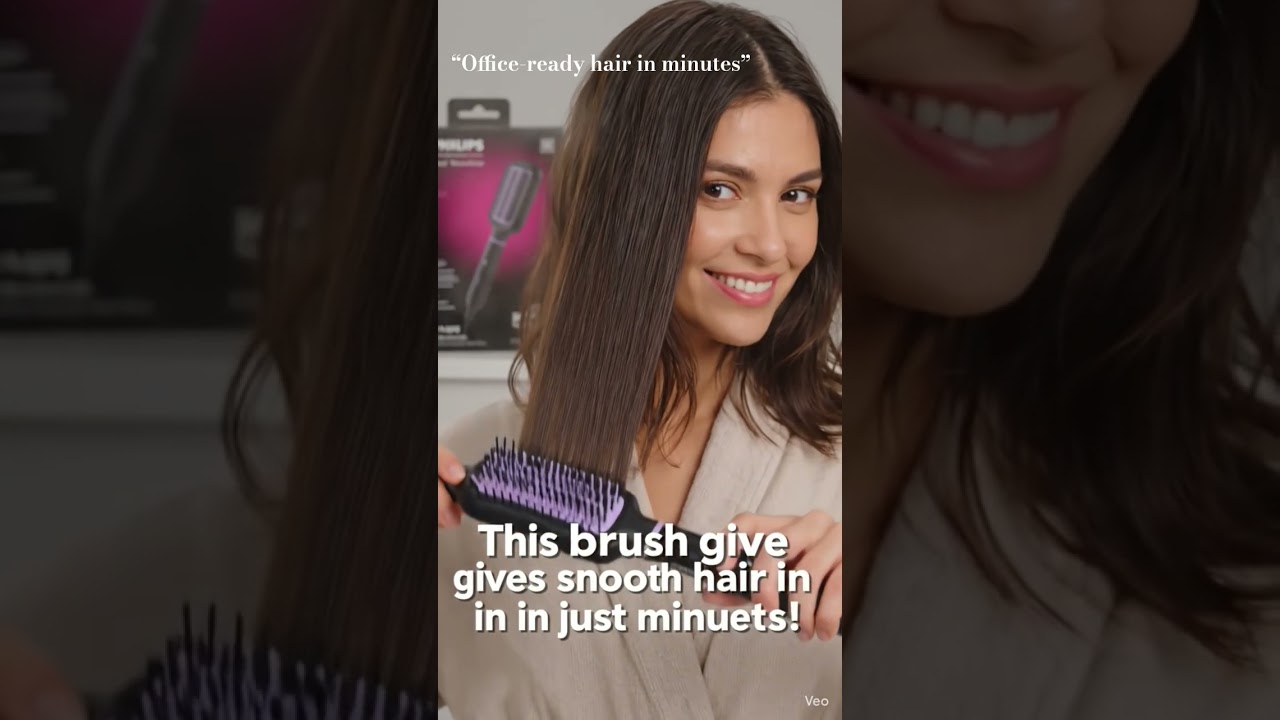 “Office-ready hair in minutes”STOP Using Flat Irons ❌ Try This Philips Brush 🔥