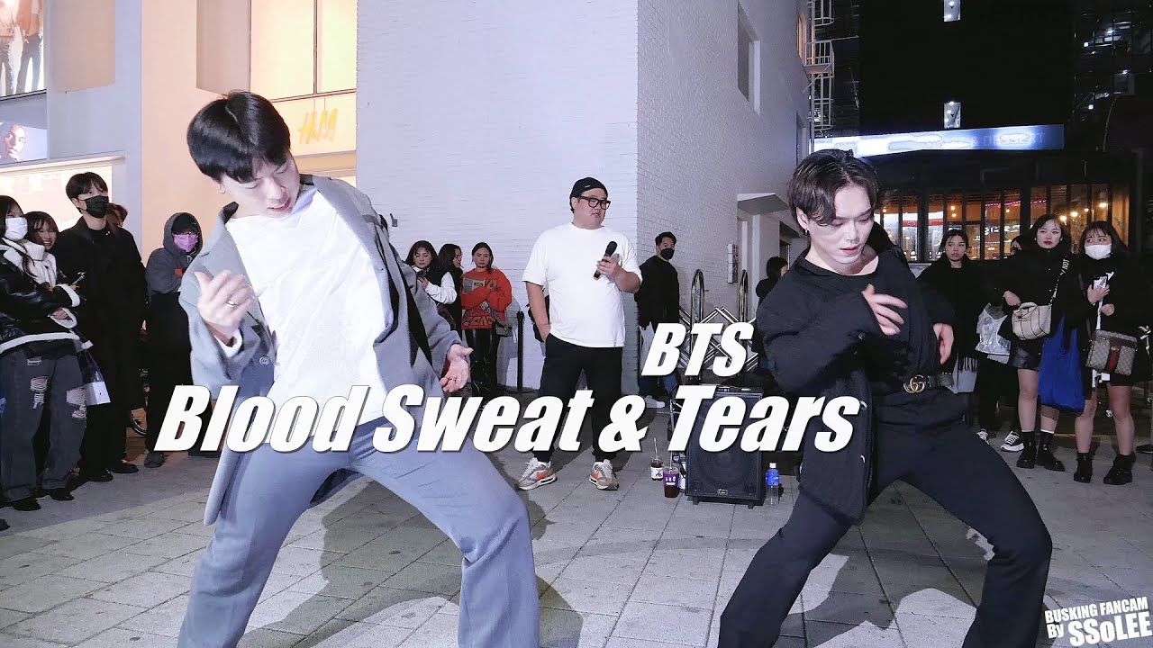 [4K] 다다다 크루 (DADADA Crew) - 피 땀 눈물 (BTS - Blood Sweat & Tears) 커버 댄스 @ 230316 홍대 버스킹 직캠 By SSoLEE