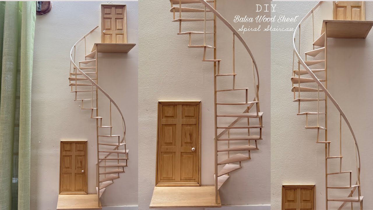 DIY Balsa Wood Craft | Spiral Staircase | Home Decor ✨