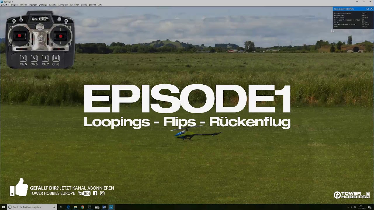 HELI TUTORIAL EPISODE1 Loopings - Flips - Rückenflug