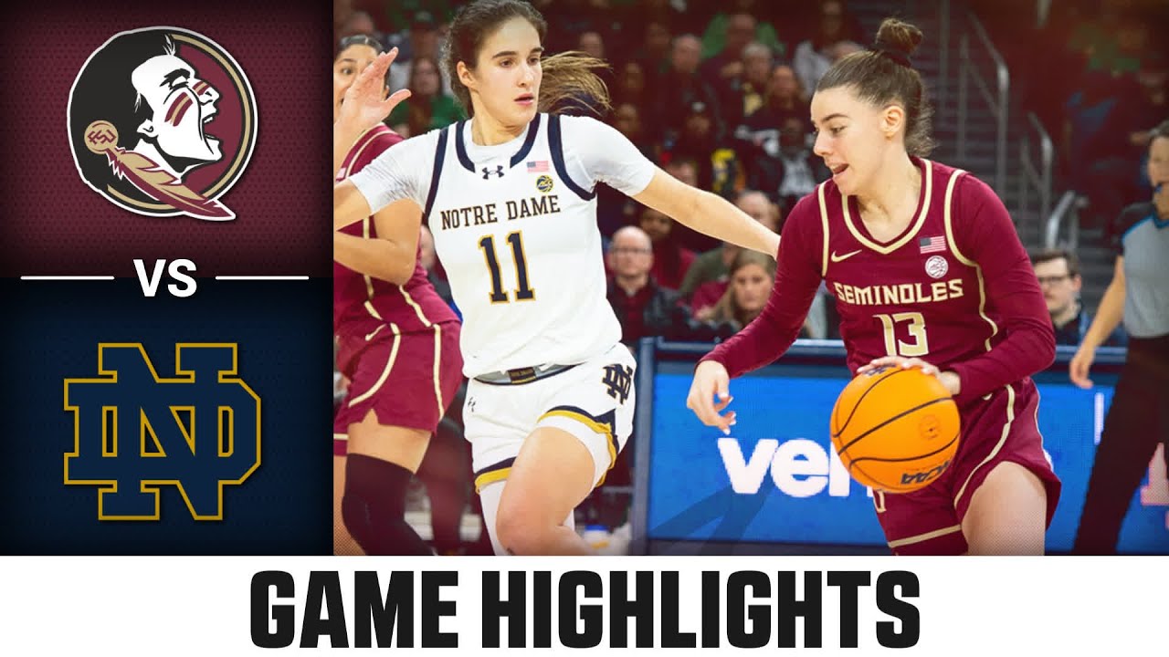 Florida State vs. Notre Dame Game Highlights | 2024-25 ACC Women's Basketball