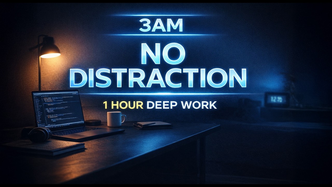 3AM No Distraction | 1 Hour Deep Work for Study & Coding