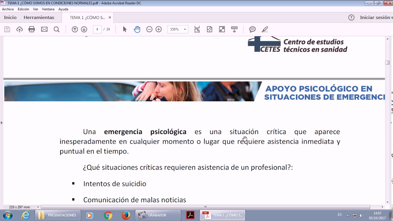 PREPARACIÓN PRUEBAS LIBRES TÉCNICO EMERGENCIAS: APOYO PSICOLOGICO