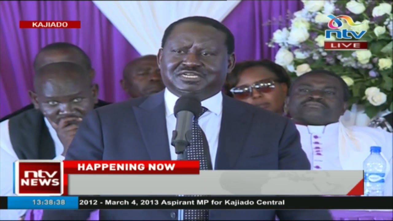 ODM leader Raila Odinga pays tribute to the late Joseph Nkaissery