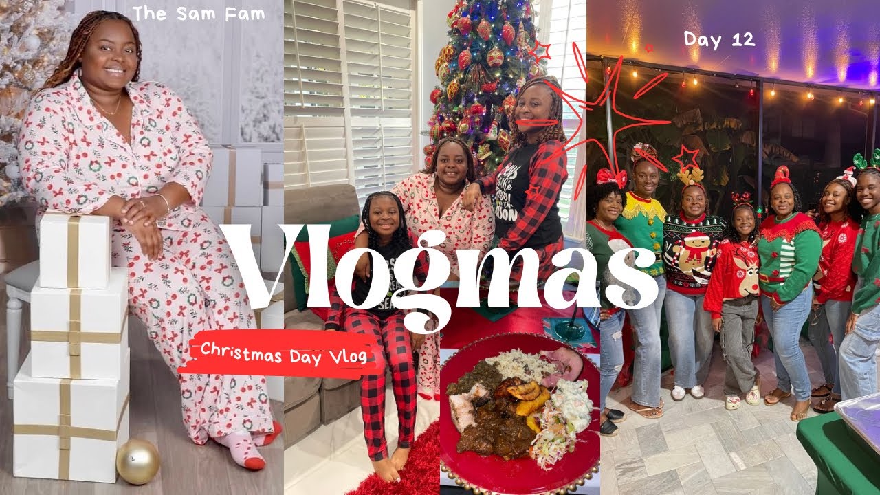 VLOGMAS, День 12 | Рождество 2025 - семья, готовка, распаковка подарков, уродливый свитер и т.д. ...