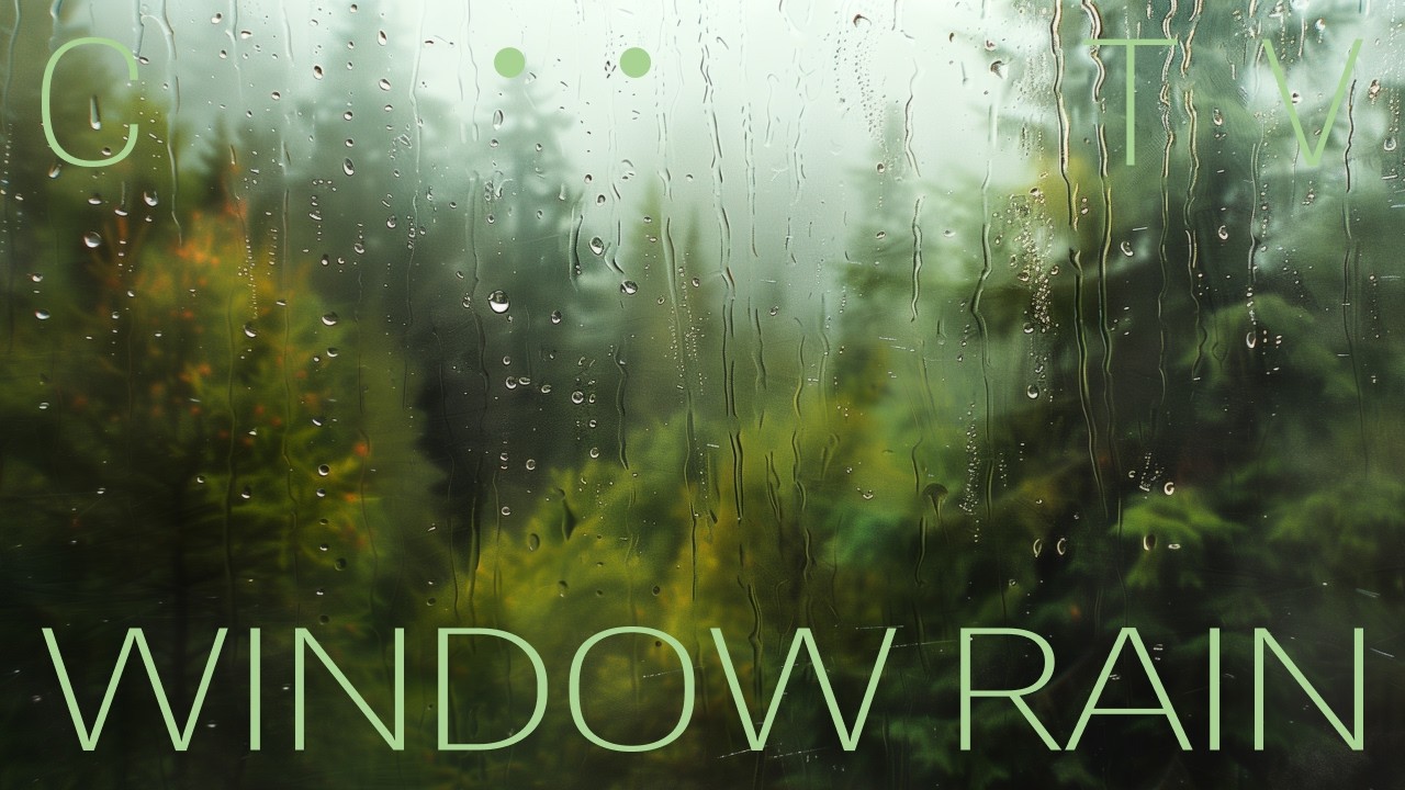 Cozy Window Rain Sounds | 1 Hour Peaceful Rain Ambience No Music