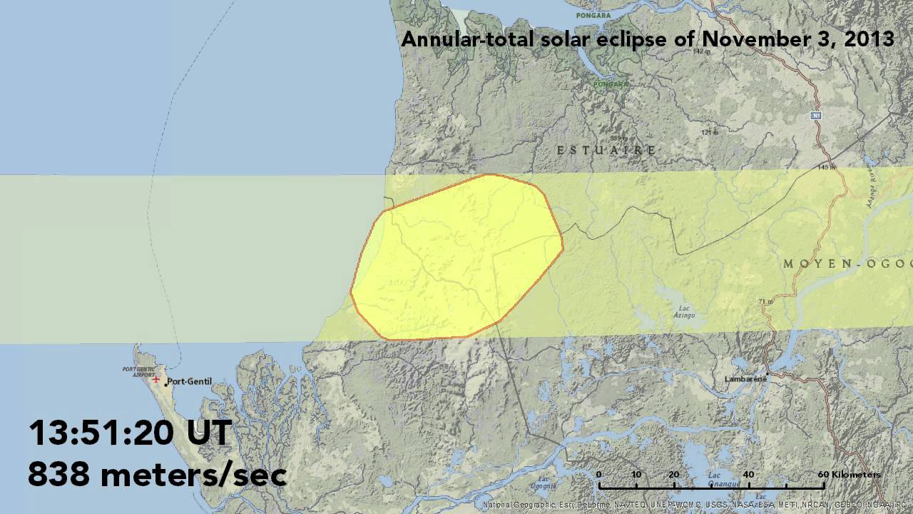 2013 solar eclipse over Gabon