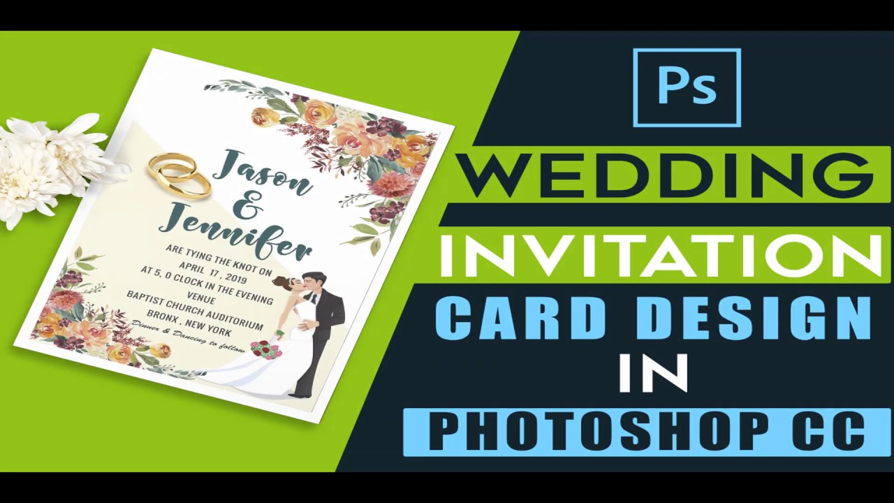 Wedding Invitation Card Design | Photoshop Tutorial