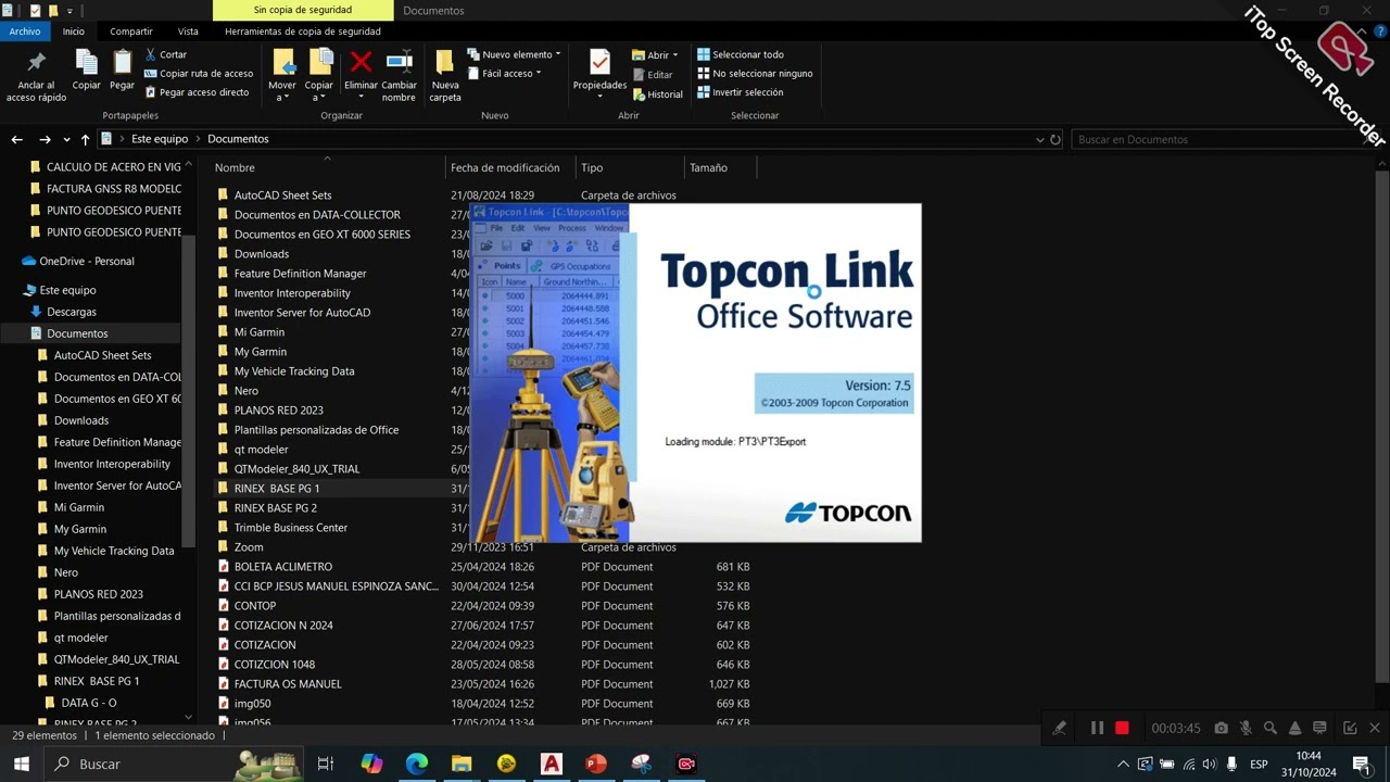 CONVERTIR ARCHIVOS DE GNSS TOPCOM  - SOKIA O ARCHIVOS .TPS A RINEX CON TOPCONLINK
