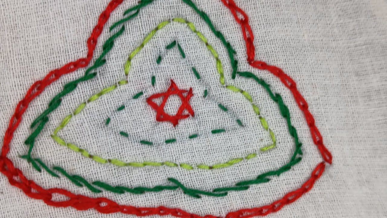 Embroidery design by different stitches #yo