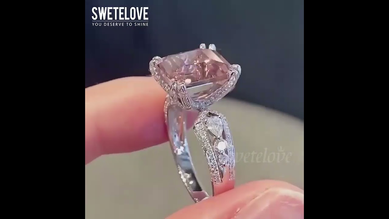 3ct Cushion Cut Pink Diamond Engagement Ring