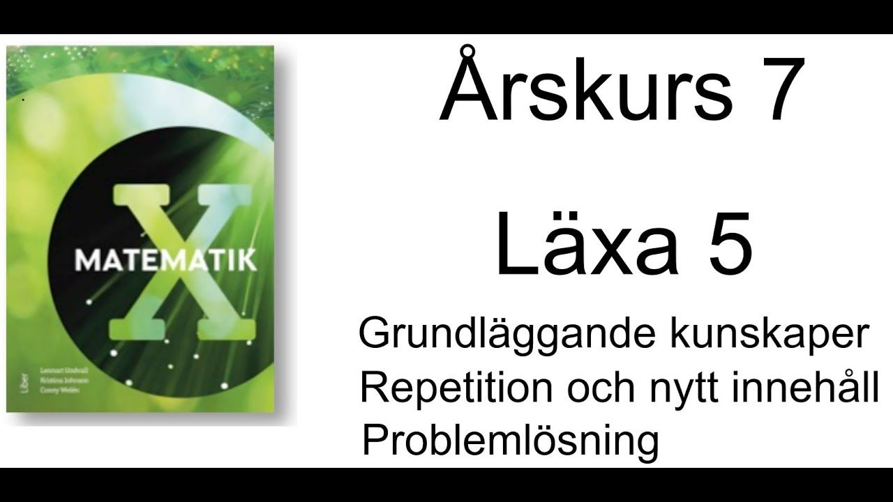Läxa 5 matte åk 7