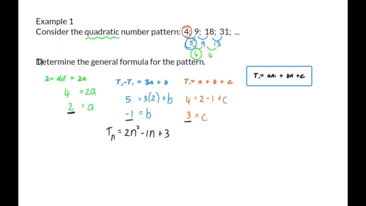 04 More quadratic number patterns