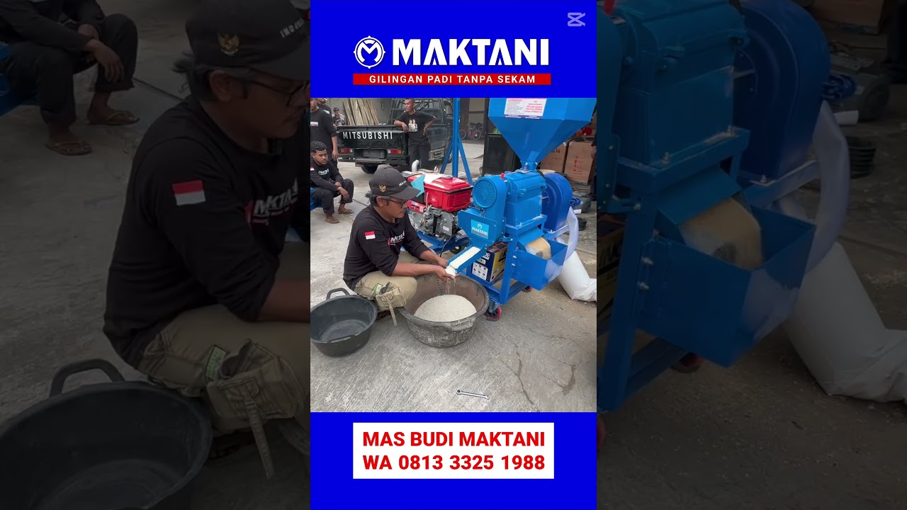 Giling Padi MAKTANI MT212 Kubota Starter RD85 Selep Sekali Proses Tanpa Limbah #gilinganpaditerlaris